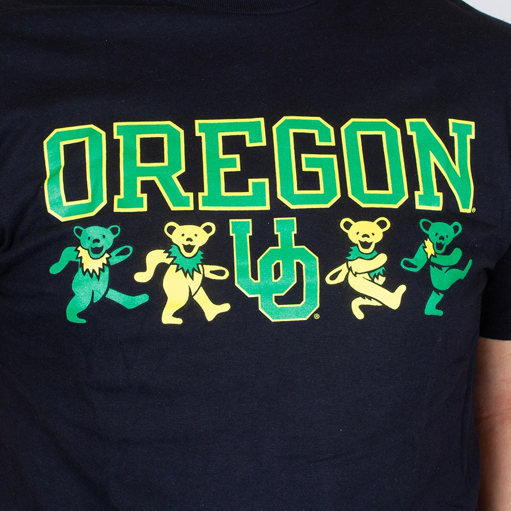 Interlocking UO, Black, Crew Neck, Cotton, Men, Unisex, Class Trip, Grateful Dead, Dancing Bears, T-Shirt, 963461